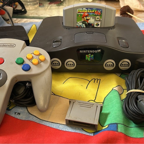 Nintendo 64 Console with Controller Gray mario kart 3rd party